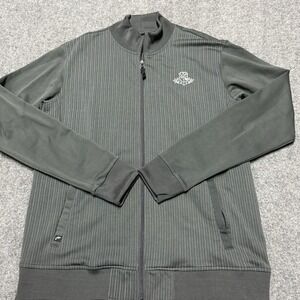 Rusty Surfboards Jacket Mens XL Gray Full Zip Lightweight 90s VTG Track Jacket